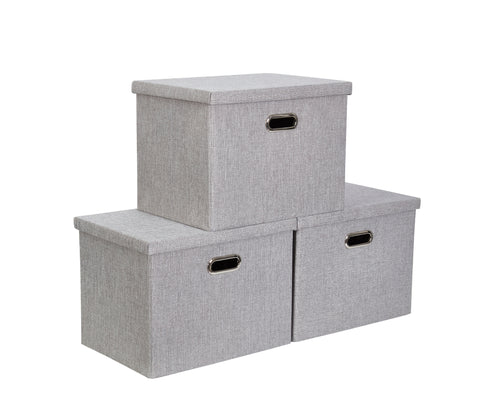 Large Storage Bin | Stackable Storage Box with Lid | Lidded Storage Bin