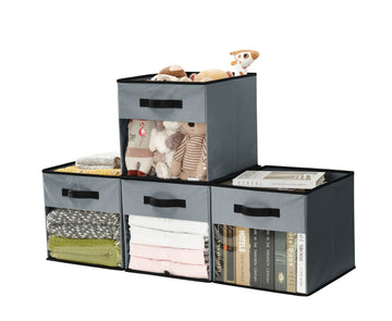 13x15 Kallax Storage Bins Collapsible Cubby Storage Baskets | Clear Storage Bin