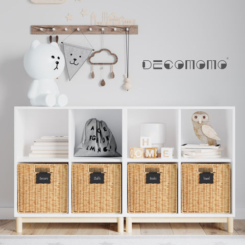 Wicker Baskets Storage Organization - Cube Storage Baskets for Shelves Toys Books Clothes Decorative Wicker Basket w/Handles