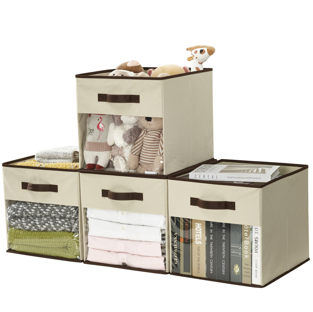 13x15 Kallax Storage Bins Collapsible Cubby Storage Baskets | Clear Storage Bin