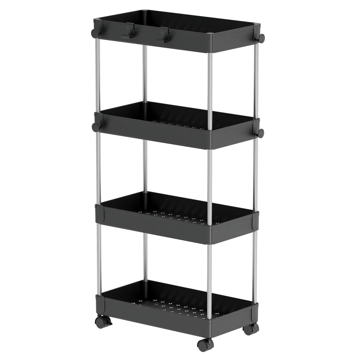 4-Tier Rolling Cart 360 Wheels | DECOMOMO