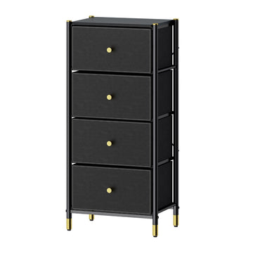 Tall Dresser Storage with Baskets | 4-Tiers 4 Drawers | Chest of Drawers