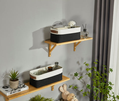 Small Fabric Storage Baskets | Bathroom Organizers | Underwear Organizer w/Handles