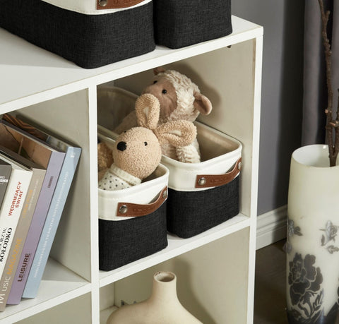 Small Fabric Storage Baskets | Bathroom Organizers | Underwear Organizer w/Handles