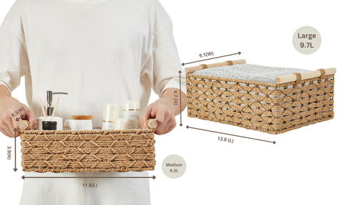 Boho Rope Décor Storage Baskets - Home Décor Storage Basket