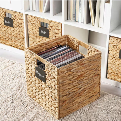Reuseable Labels for Baskets and Containers - 20 Clip-on & 32 Sticker Labels