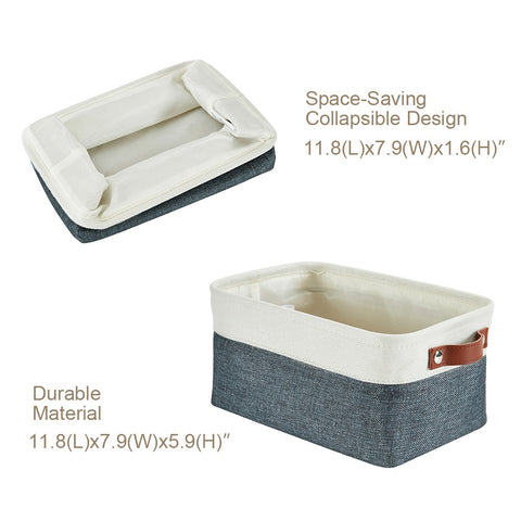 Foldable Plastic Baskets for Shelf Storage Organizing, Durable and