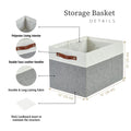 13x15 Fabric Storage Bins Collapsible Storage Basket | Sturdy Storage Organizer - Set of 4