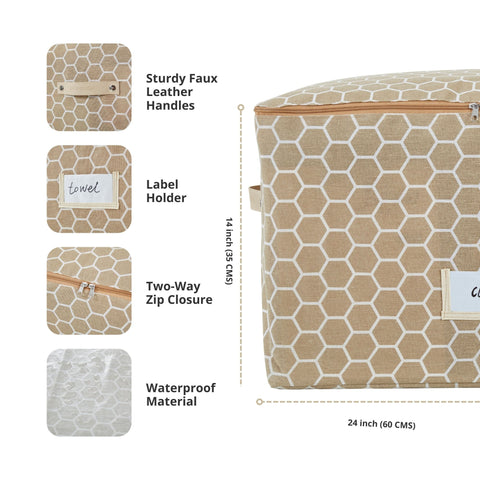 Large Cloth/Blanket Storage Bag (90L) with Label Holders