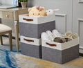 13x15 Fabric Storage Bins Collapsible Storage Basket | Sturdy Storage Organizer - Set of 4