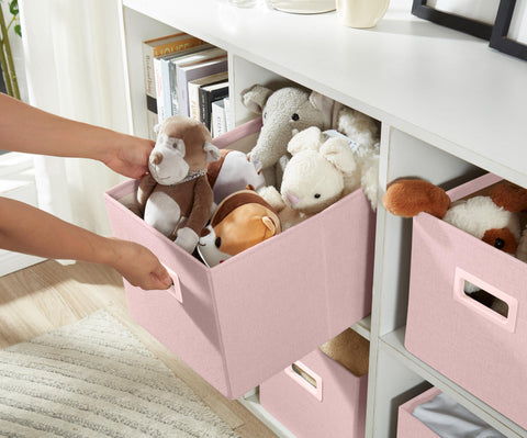 Premium Storage Baskets for Shelves | Robust Closet Storage Bins for Clothes, Books and Toy Organization