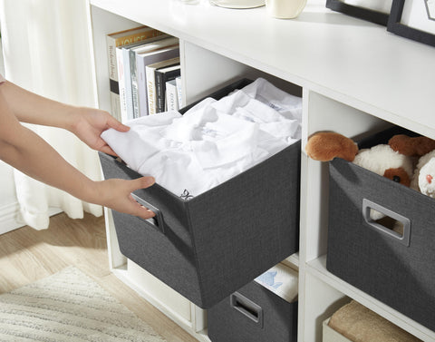 Premium Storage Baskets for Shelves | Robust Closet Storage Bins for Clothes, Books and Toy Organization