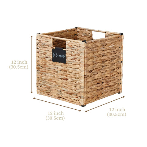 Eco-Friendly Wicker Baskets | Cube Storage Bin | DECOMOMO