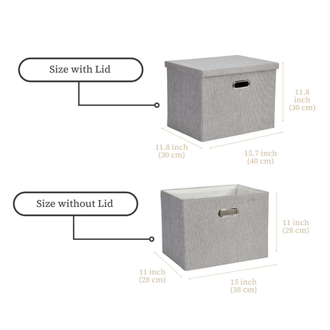Large Storage Bin | Stackable Storage Box with Lid | Lidded Storage Bin