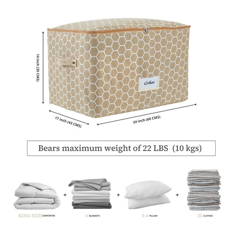 Large Cloth/Blanket Storage Bag (90L) with Label Holders