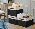 13x15 Fabric Storage Bins Collapsible Storage Basket | Sturdy Storage Organizer - Set of 4