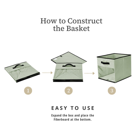 13x15 Kallax Fabric Storage Cubby Bins W/Front Transparent (4-Pack) - Clear Storage Basket