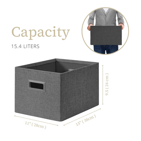 Premium Storage Baskets for Shelves | Robust Closet Storage Bins for Clothes, Books and Toy Organization