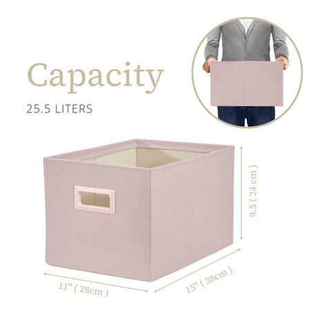 Premium Storage Baskets for Shelves | Robust Closet Storage Bins for Clothes, Books and Toy Organization