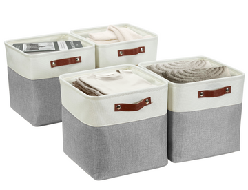 DECOMOMO Storage Bins | Cube Storage Bin with Label Holders, Fabric Storage  Cubes for Organizing Shelves Closet Toy Clothes (10.5 x 11 / 6pcs