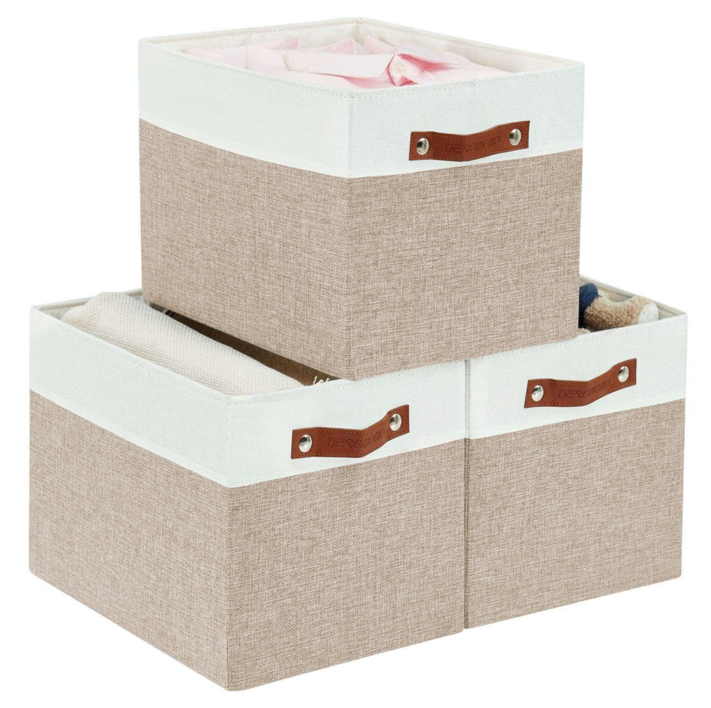 13x15 Fabric Storage Bins Collapsible Storage Basket | Sturdy Storage Organizer