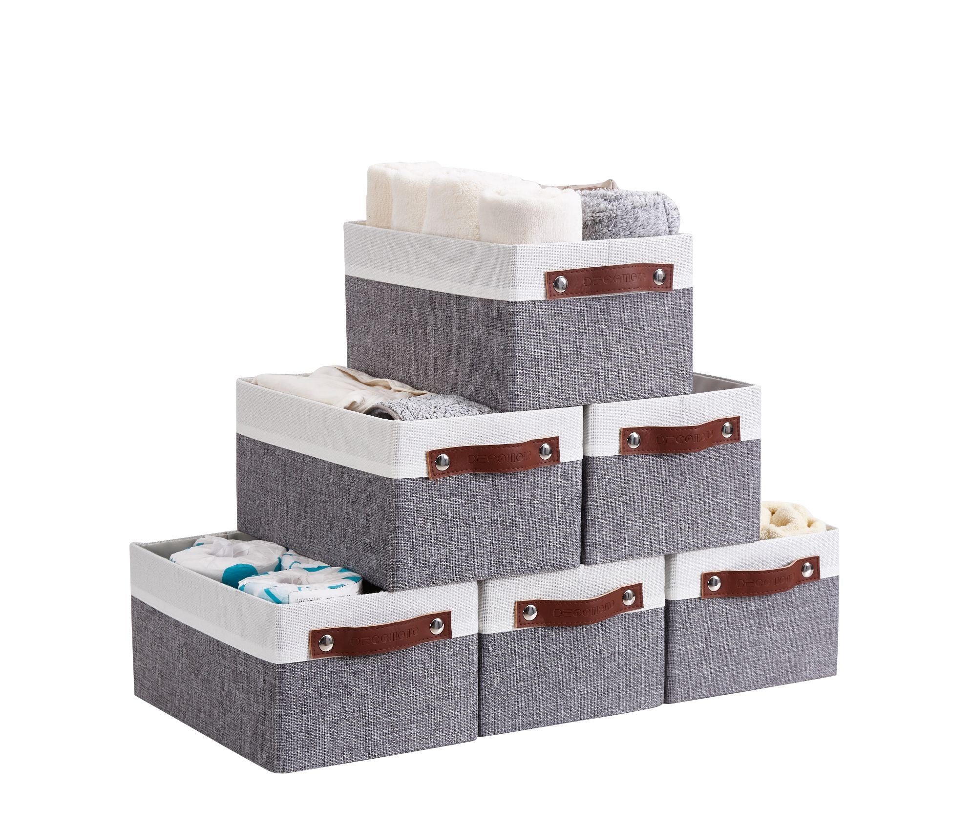 Sturdy Storage Bins | Small Pantry/Closet Baskets | DECOMOMO