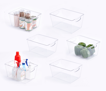 Clear best sale storage baskets