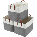 Large Closet Storage Organizer Baskets w/Long Handles | Large Storage Bins