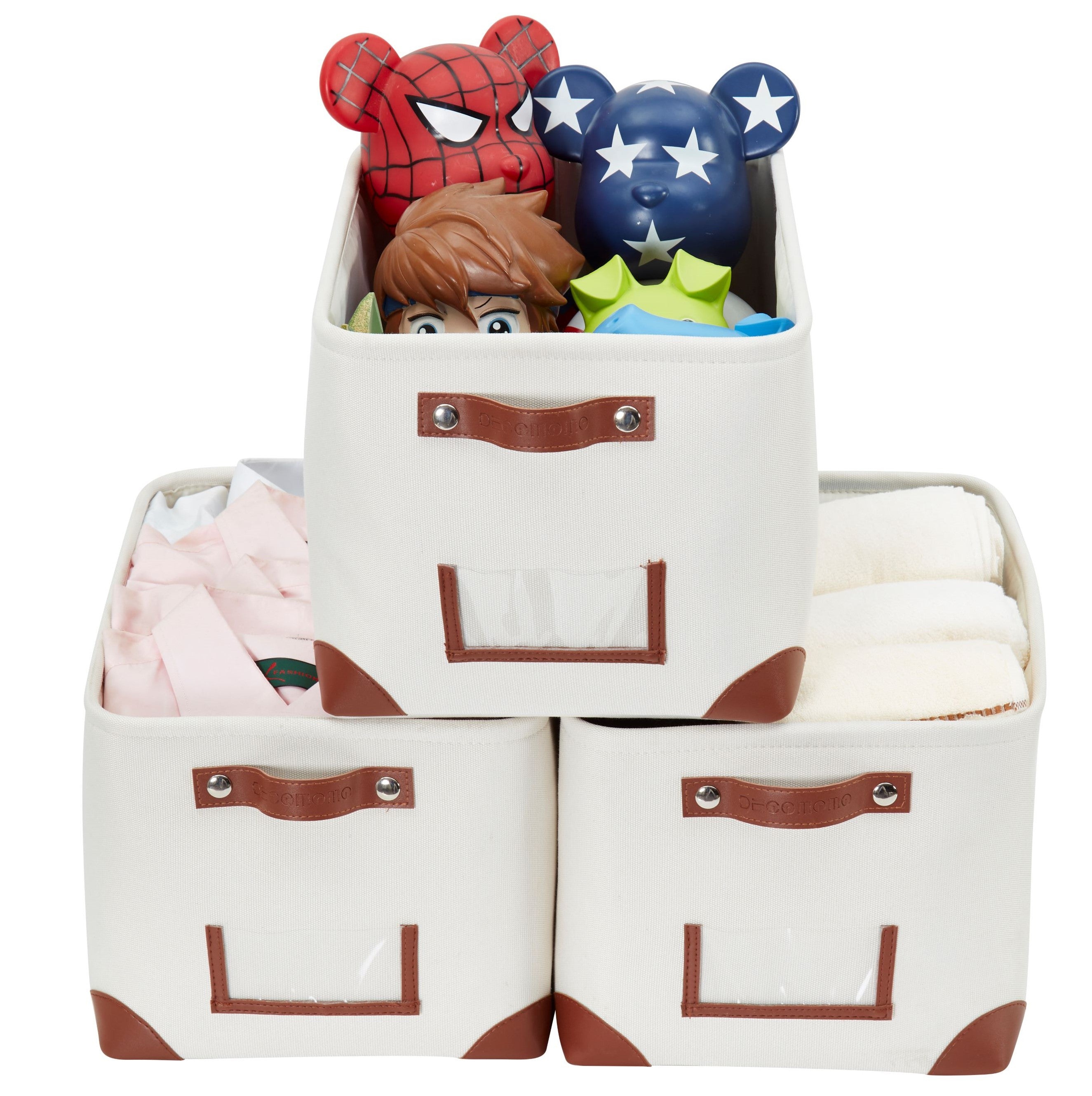  DECOMOMO Storage Bins, Fabric Storage Basket for Shelves for  Organizing Closet Shelf Nursery Toy