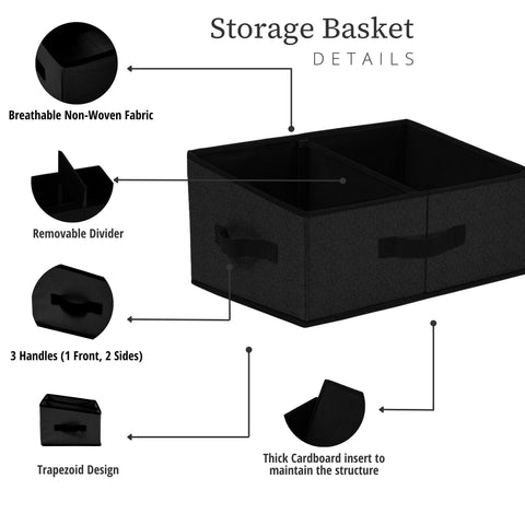 storage bin w/removable dividers
