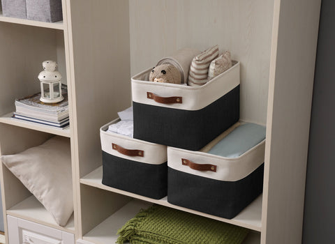 cloth baskets for shelves