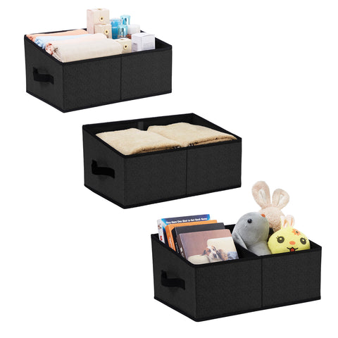 16.5’’ Trapezoid Storage Baskets w/Removable Dividers | Fabric Closet Organizers