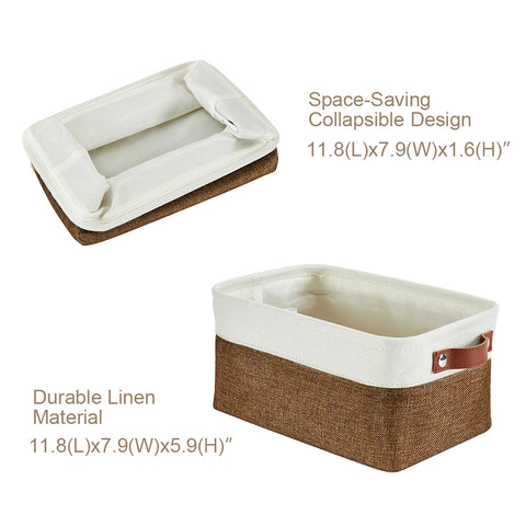 Small & Large Foldable Fabric Storage Basket Set (9 pieces) - Starter Pack