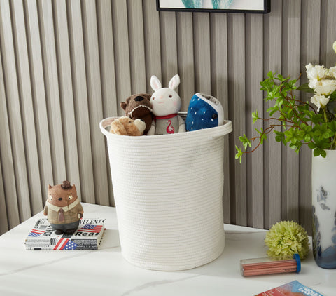 Cotton Woven Rope Baskets Large & Specious (2pcs) - Cotton Storage Bins
