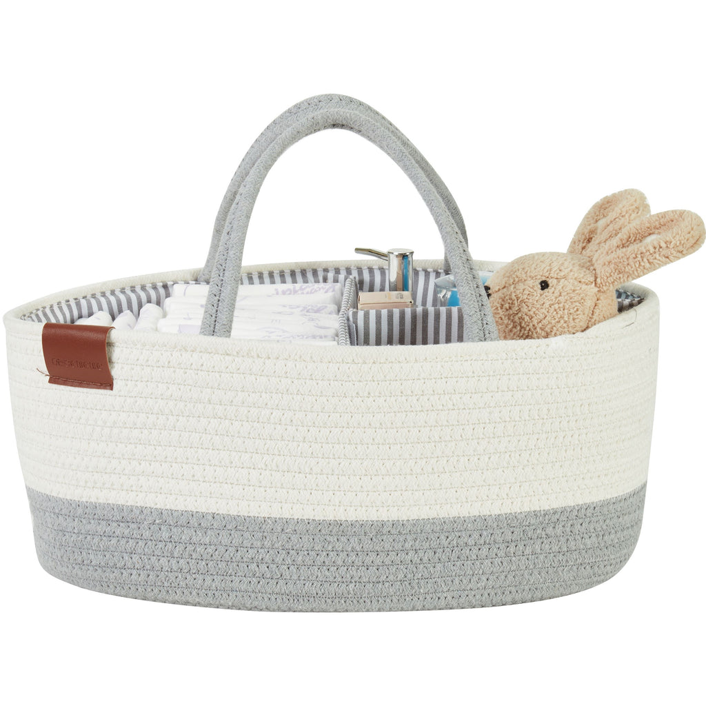 Diaper Caddy, Cotton Rope Storage Basket
