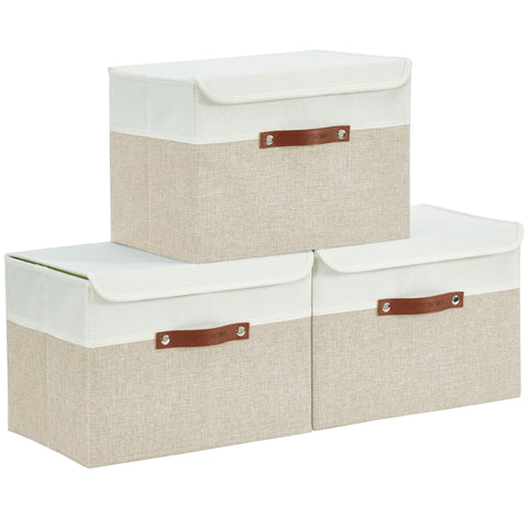 Stackable Fabric Storage Box with Lid | DECOMOMO