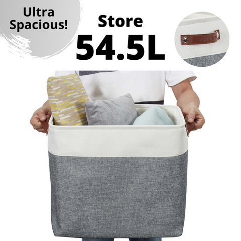 Jumbo Fabric Collapsible Storage Bin | Extra Large Storage Organizer Basket