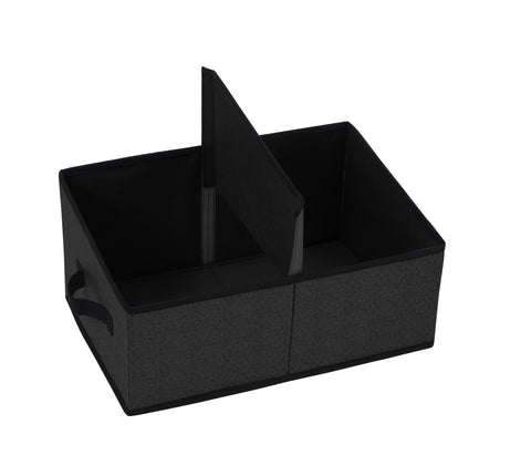 16.5’’ Foldable Fabric Trapezoid Storage Bin for shelves with Removable Dividers - Storage Closet Organizer