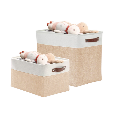 Large & Jumbo Foldable Fabric Storage Basket Set (6 pieces) - Starter Pack