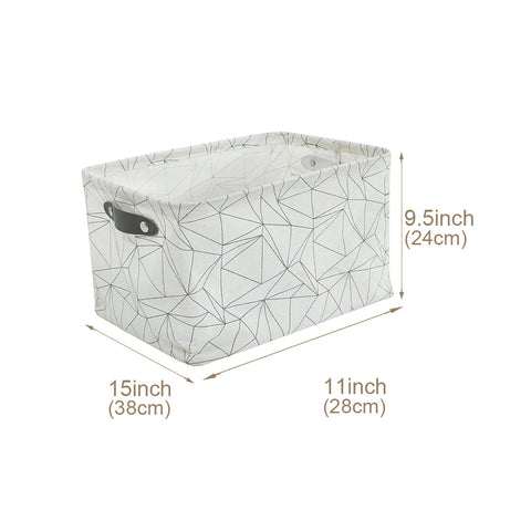 12-Pack Large Water Resistant Storage Bin with Handles - Patterned