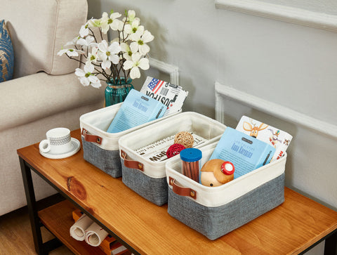 Small Fabric Storage Baskets | Closet Organizers | Small Collapsible Storage Bins