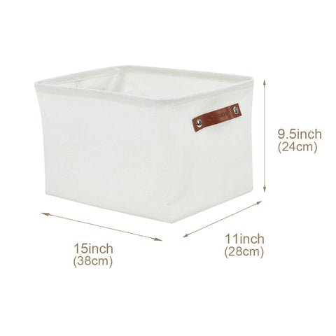 12-Pack Large Water Resistant Storage Bin with Handles - Creamy